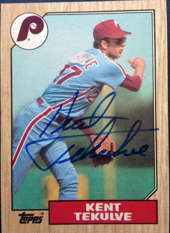 Kent Tekulve Autographed 1987 Topps #684