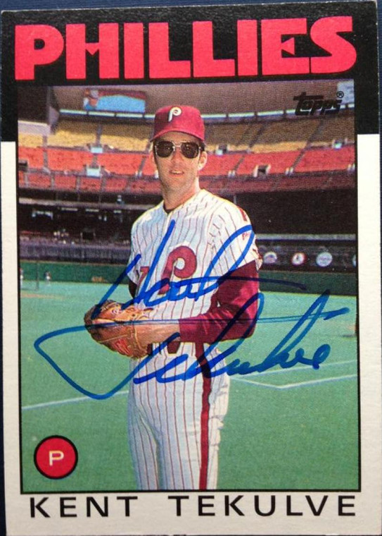 Kent Tekulve Autographed 1986 Topps #326 Philadelphia Phillies Card