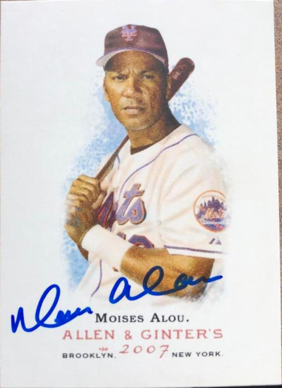 Moises Alou Autographed 2007 Topps Allen & Ginter #313