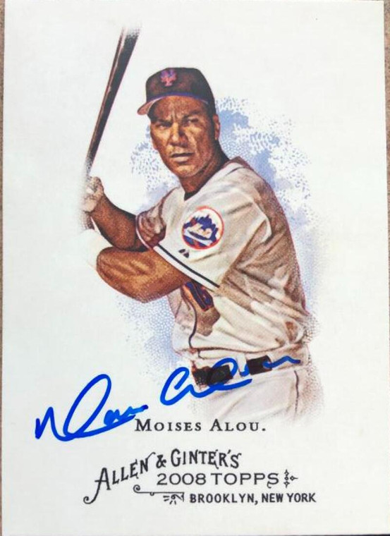 Moises Alou Autographed 2008 Topps Allen & Ginter #181