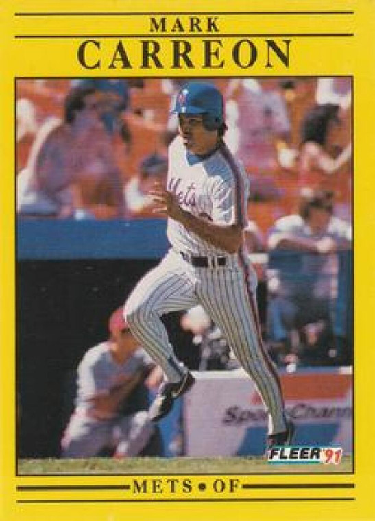 1991 Fleer #142 Mark Carreon VG New York Mets 