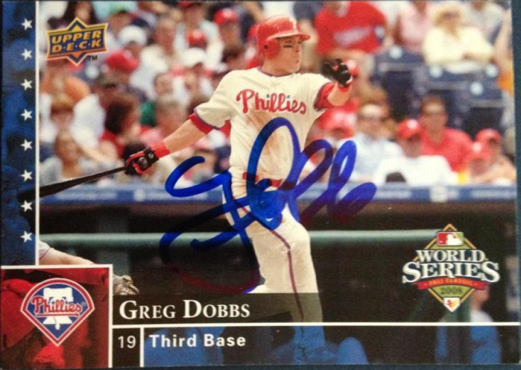 Greg Dobbs Autographed 2008 Upper Deck Philadelphia Phillies World Series Champions #PP-14