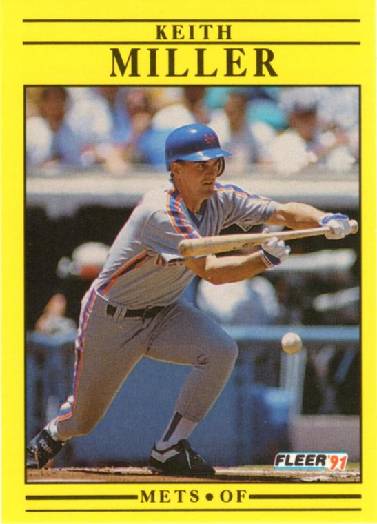 1991 Fleer #155 Keith Miller UER VG New York Mets 