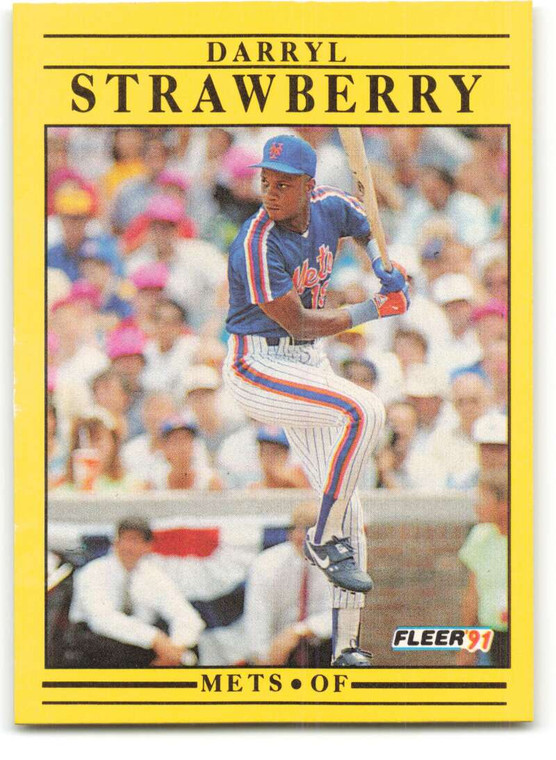 1991 Fleer #161 Darryl Strawberry VG New York Mets 