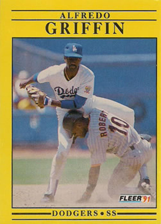 1991 Fleer #201 Alfredo Griffin VG Los Angeles Dodgers 