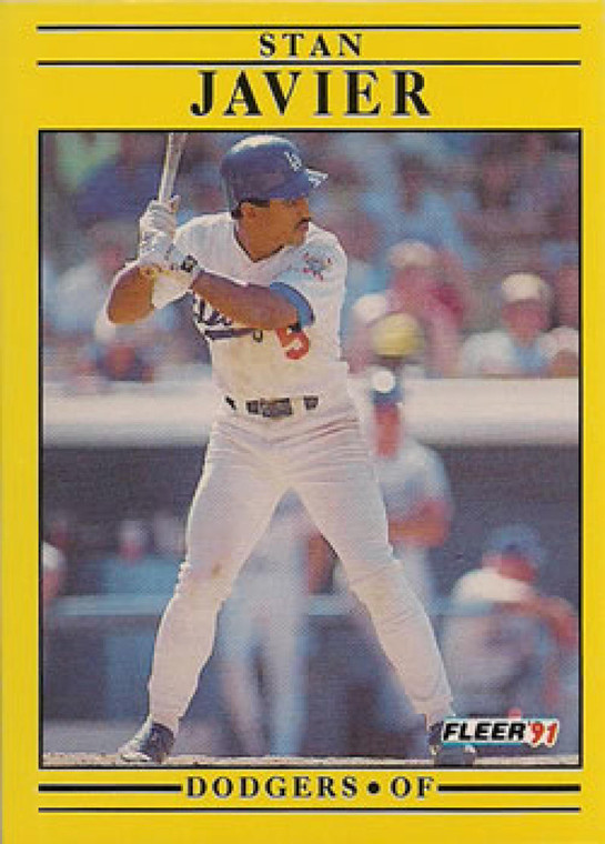 1991 Fleer #211 Stan Javier VG Los Angeles Dodgers 