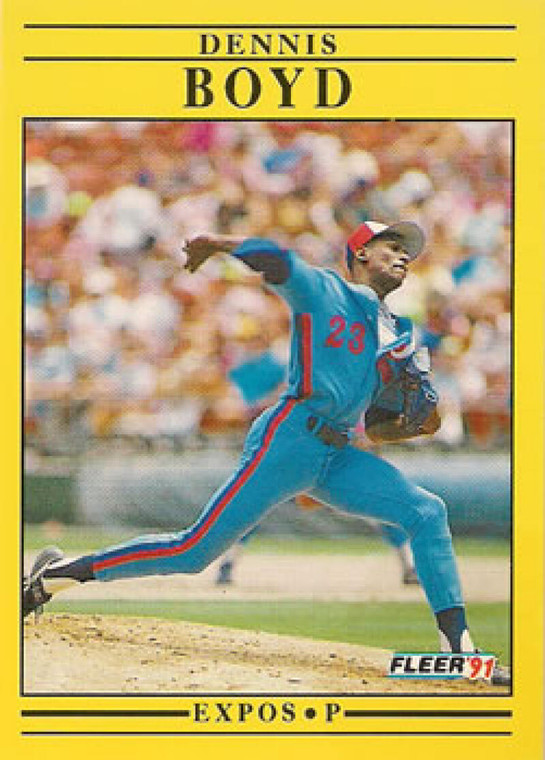 1991 Fleer #226 Oil Can Boyd VG Montreal Expos 