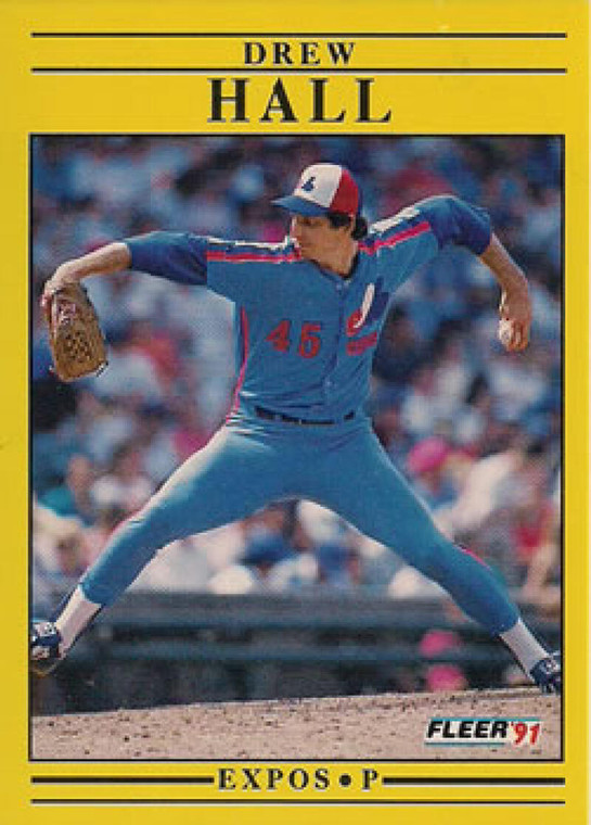 1991 Fleer #236 Drew Hall VG Montreal Expos 