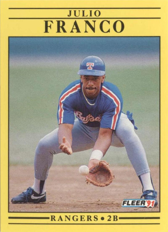 1991 Fleer #285 Julio Franco VG Texas Rangers 