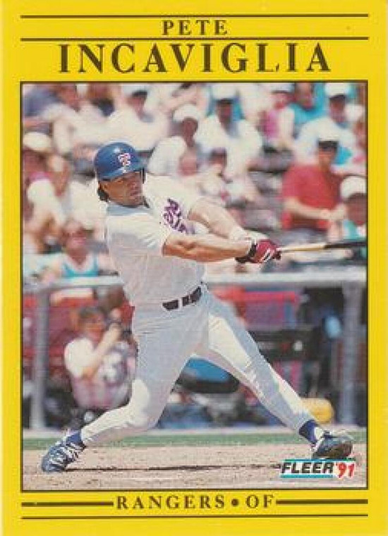 1991 Fleer #290 Pete Incaviglia VG Texas Rangers 