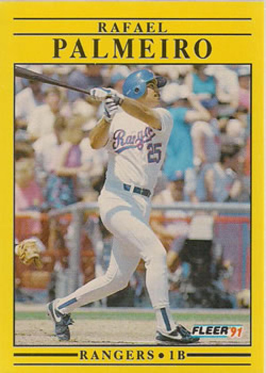 1991 Fleer #295 Rafael Palmeiro VG Texas Rangers 