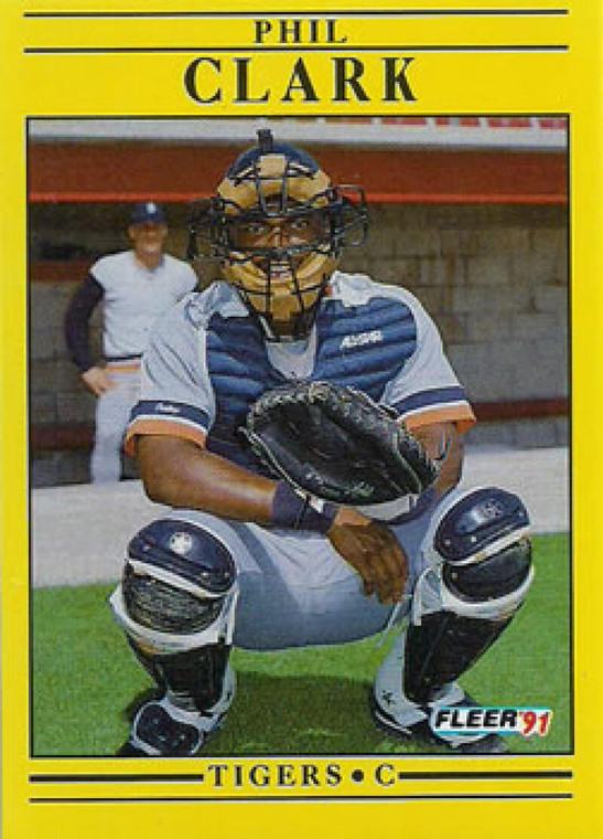 1991 Fleer #332 Phil Clark VG RC Rookie Detroit Tigers 