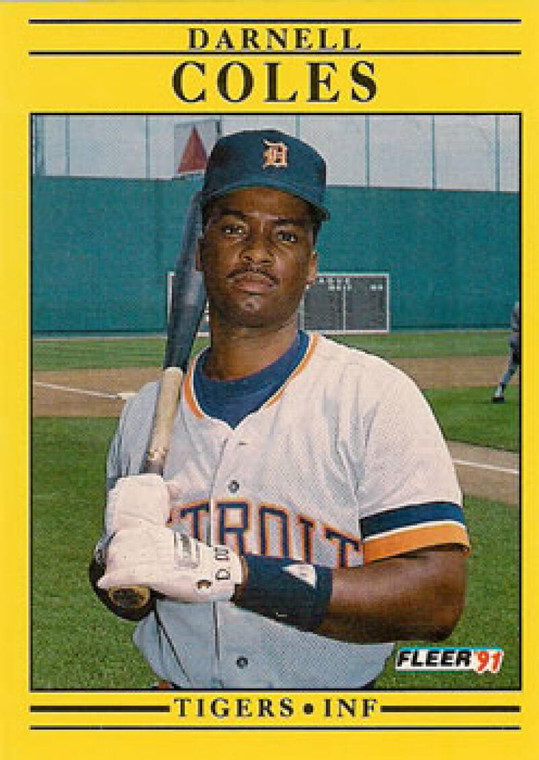 1991 Fleer #333 Darnell Coles VG Detroit Tigers 