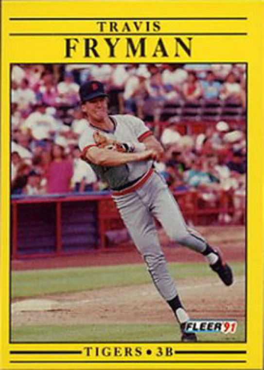 1991 Fleer #336 Travis Fryman VG Detroit Tigers 