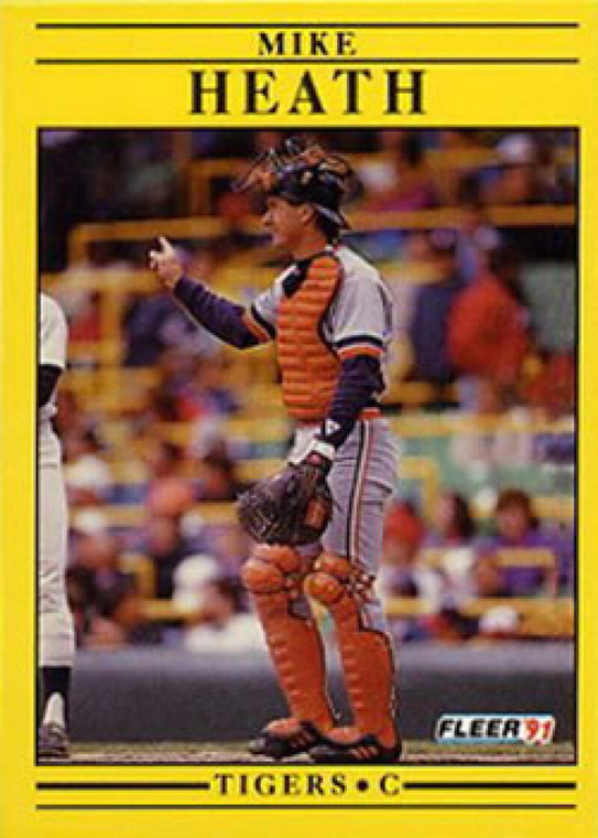 1991 Fleer #339 Mike Heath VG Detroit Tigers 