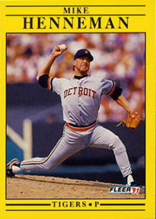 1991 Fleer #340 Mike Henneman VG Detroit Tigers 