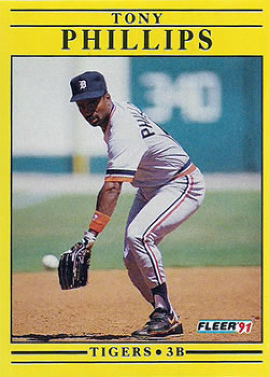 1991 Fleer #348 Tony Phillips VG Detroit Tigers 