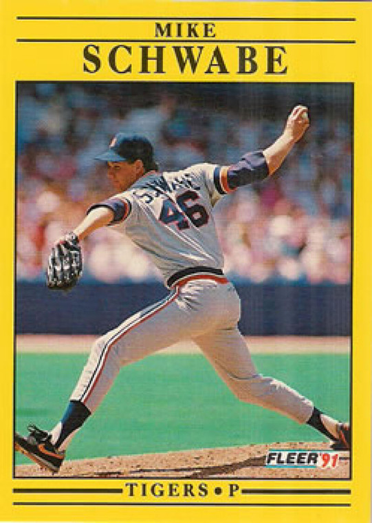 1991 Fleer #351 Mike Schwabe VG Detroit Tigers 