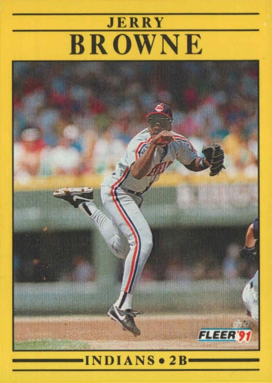 1991 Fleer #363 Jerry Browne UER VG Cleveland Indians 