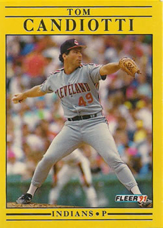 1991 Fleer #364 Tom Candiotti VG Cleveland Indians 