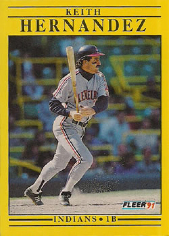 1991 Fleer #368 Keith Hernandez VG Cleveland Indians 