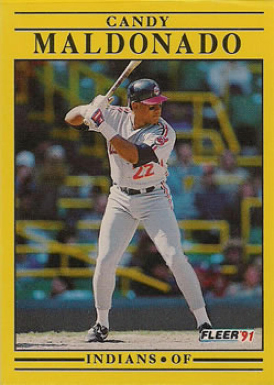 1991 Fleer #373 Candy Maldonado VG Cleveland Indians 