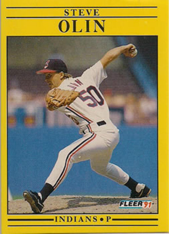 1991 Fleer #374 Steve Olin VG Cleveland Indians 