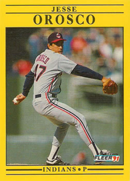 1991 Fleer #375 Jesse Orosco VG Cleveland Indians 