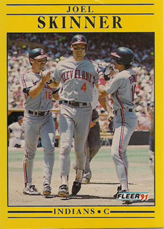 1991 Fleer #377 Joel Skinner VG Cleveland Indians 