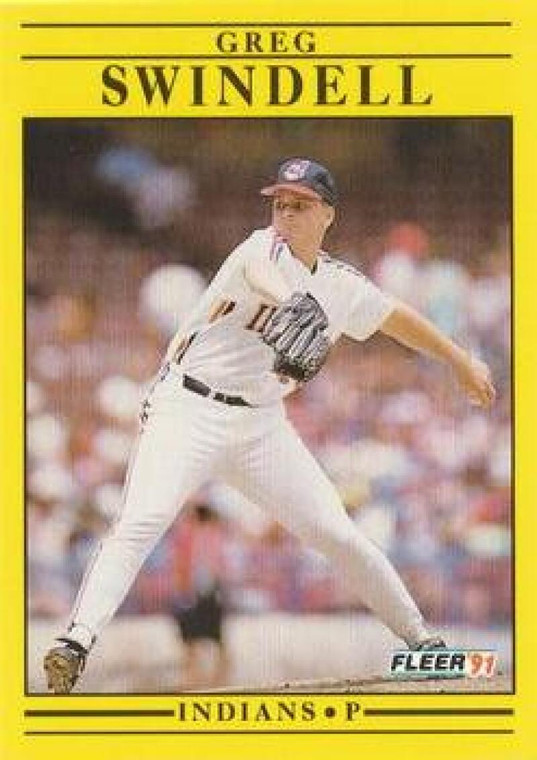 1991 Fleer #379 Greg Swindell VG Cleveland Indians 