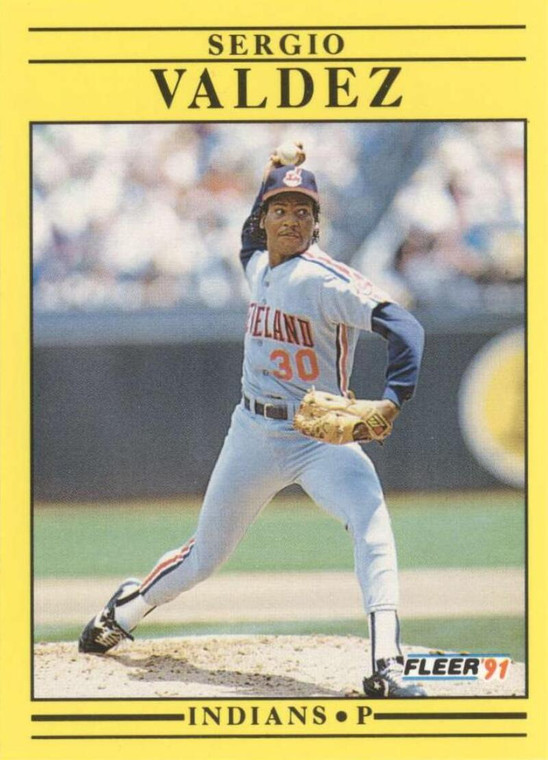 1991 Fleer #380 Sergio Valdez VG Cleveland Indians 