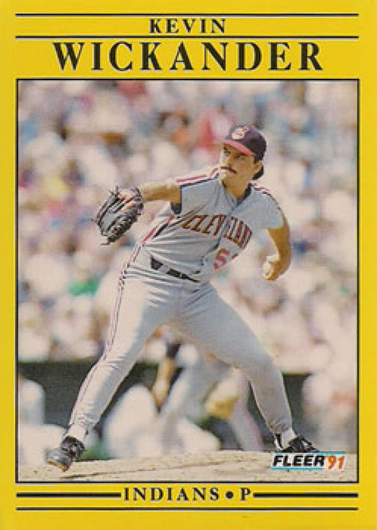1991 Fleer #385 Kevin Wickander VG Cleveland Indians 