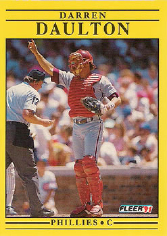 1991 Fleer #393 Darren Daulton VG Philadelphia Phillies 