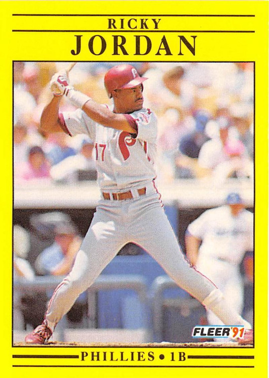 1991 Fleer #401 Ricky Jordan VG Philadelphia Phillies 