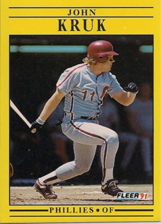 1991 Fleer #402 John Kruk VG Philadelphia Phillies 