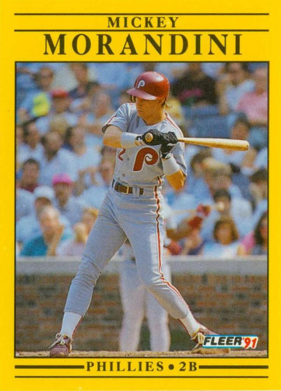 1991 Fleer #407 Mickey Morandini VG Philadelphia Phillies 