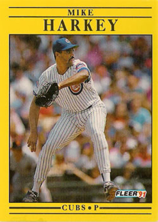 1991 Fleer #423 Mike Harkey VG Chicago Cubs 