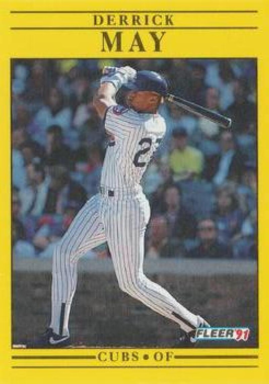 1991 Fleer #427 Derrick May VG Chicago Cubs 