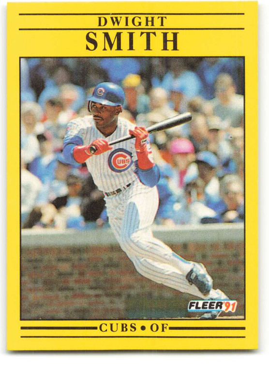1991 Fleer #432 Dwight Smith VG Chicago Cubs 