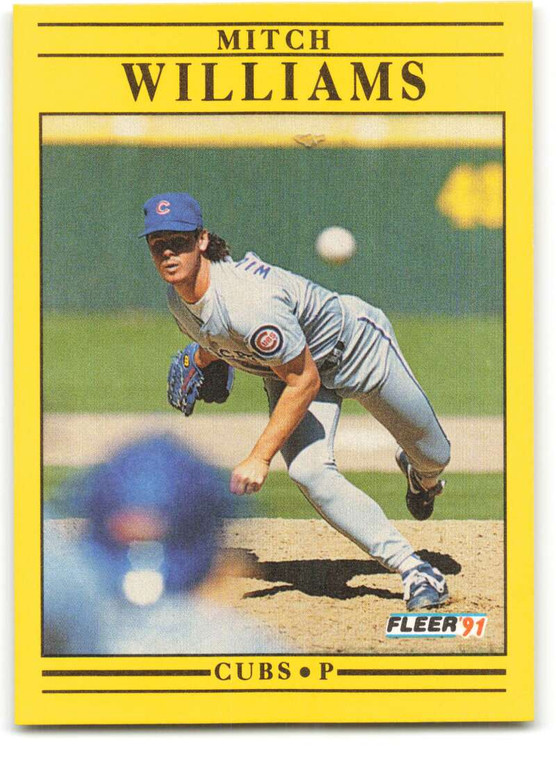 1991 Fleer #439 Mitch Williams VG Chicago Cubs 