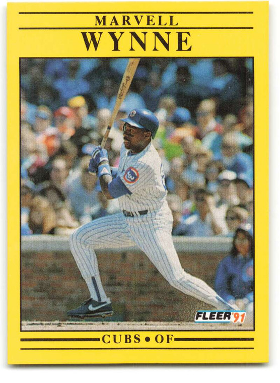 1991 Fleer #441 Marvell Wynne VG Chicago Cubs 