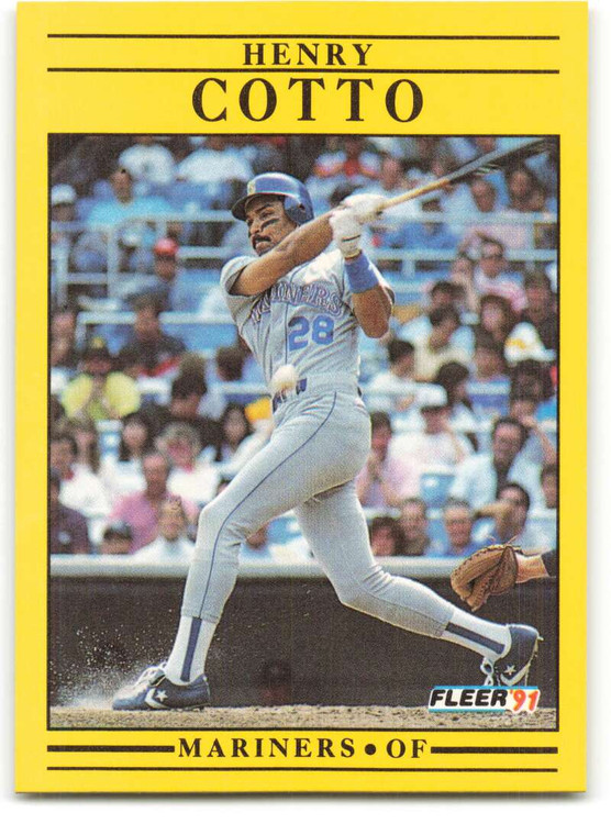 1991 Fleer #448 Henry Cotto VG Seattle Mariners 