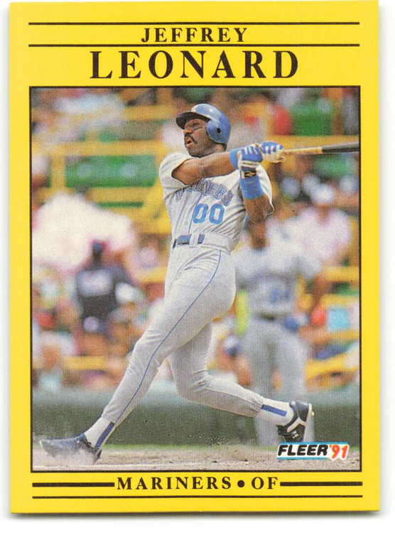 1991 Fleer #456 Jeffrey Leonard VG Seattle Mariners 