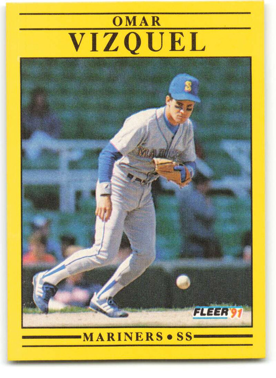 1991 Fleer #464 Omar Vizquel VG Seattle Mariners 