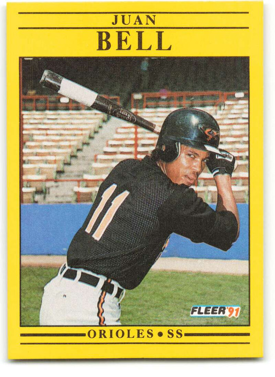 1991 Fleer #468 Juan Bell VG Baltimore Orioles 