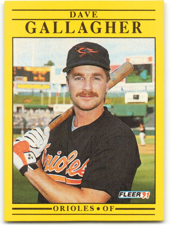 1991 Fleer #471 Dave Gallagher VG Baltimore Orioles 