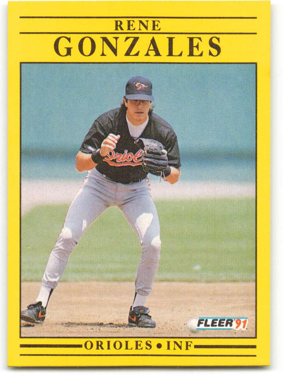 1991 Fleer #473 Rene Gonzales VG Baltimore Orioles 