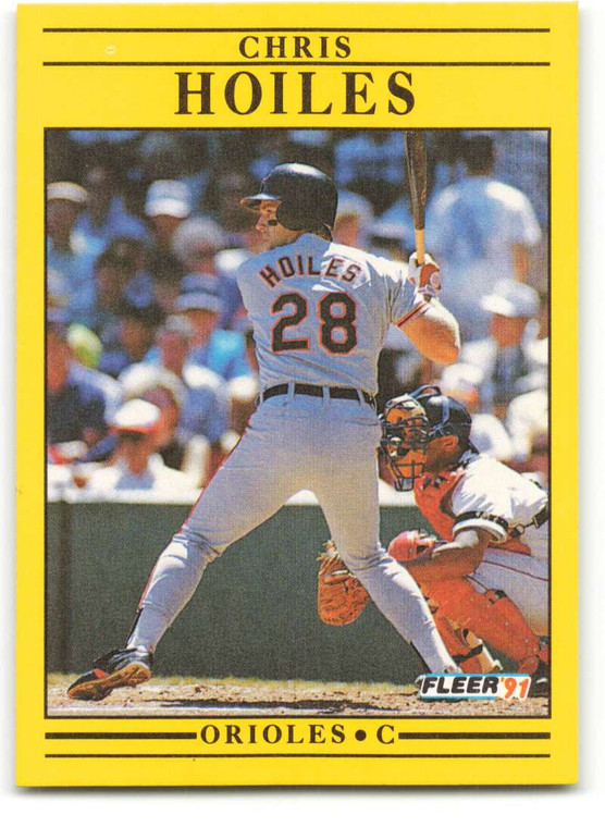 1991 Fleer #476 Chris Hoiles VG Baltimore Orioles 