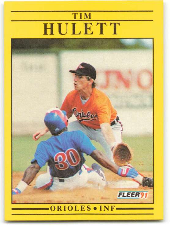 1991 Fleer #478 Tim Hulett VG Baltimore Orioles 