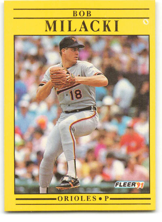 1991 Fleer #483 Bob Milacki VG Baltimore Orioles 